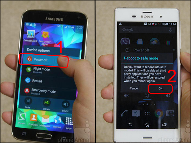Khởi động lại vào Safe Mode